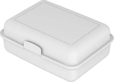 Obrázok produktu pre Veľký školský box na obed - detský box na obed bez BPA s oddeľovacím podnosom a zámkom na kliknutie - robustný box na obed vyrobený v Nemecku - biely