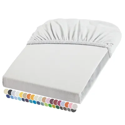 Produktbild von liebling Elasthan Spannbetttuch 140x200 bis 150-220 cm, mit Rundumgummizug, faltenfrei & atmungsaktiv, Matratzen bis 26 cm Höhe, wollweiß