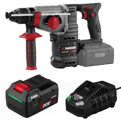 Produktbild von PARKSIDE PERFORMANCE Akku Kombihammer 20V PPAKH 20-Li 8.0 Ah Akku PAPP, Ladegerät C3