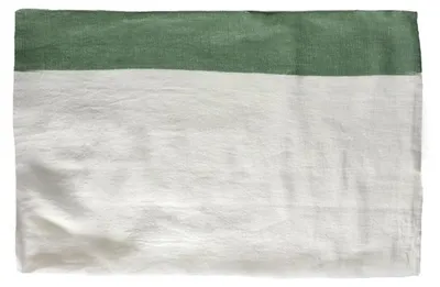 Imagen del producto de Mesa Pomax, mantel de lino, color verde, dimensiones: 350 cm de largo x 170 cm de ancho