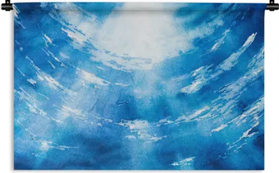 Produktbild von MuchoWow® Wandteppich Wandbehang Wasser - Meer - Sonne 60x40 cm Tapisserie Dekoration Wandtuch - Wanddekorationen