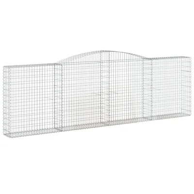 Produktbild von vidaXL Gabione mit Hochbogen 400x30x120/140 cm Verzinktes Eisen