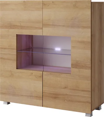 Produktbild von Kommode Sideboard mit Glass CALABRIA CL5 Goldene Eiche