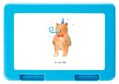 Produktbild von Mr. & Mrs. Panda Bentobox Bär Geburtstag - Weiß - Geschenk, Happy Birthday, Teddy, Lunchbox, Bento Box, Alles Gute, Glückwunsch, Vorratsdose, Essensbox, Snackbox