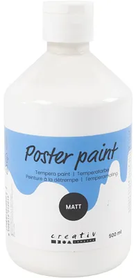Produktbild von Temperafarbe Matt, Weiß, 500 ml/ 1 Fl. [HOB-642001]