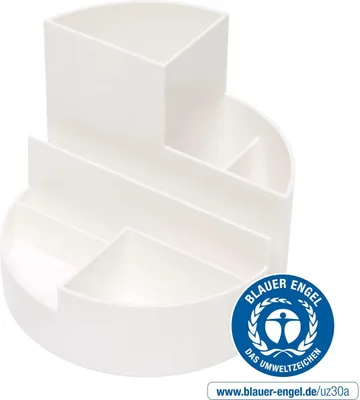 Produktbild von MAUL Stifteköcher MAULrundbox Recycling Kunststoff 14 x 14 x 12.5 cm weiß