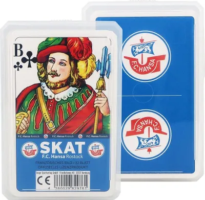 Produktbild von F.C. Hansa Rostock Skat Kartenspiel, 32 Blatt, französisches Bild, 340 g/m²
