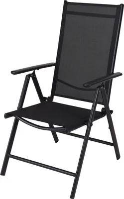Produktbild von Pro Garden Gartenstuhl / Klappstuhl / Campingstuhl - klappbar - Schwarz