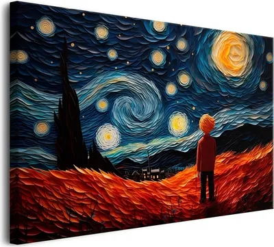 Produktbild von Reproduktion Leinwandbild für das Wohnzimmer Nachtszenerie 80x120 cm