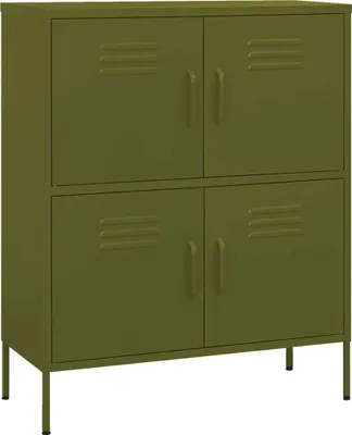 Produktbild von Lagerschrank Olivgrün 80x35x101,5 cm Stahl