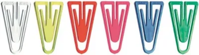Produktbild von Büroklammern Plastiklips 25mm VE=10x100 Stück Kristallfarben sortiert