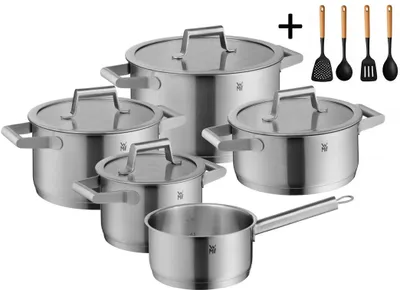 Produktbild von WMF Topfset Comfort Line - 5-teilig - Inklusive GRATIS Cookinglife Kochgeschirr Set - Kochtopf ø 16, 20, 20 und 24 cm sowie Stielkasserolle ø 16 cm