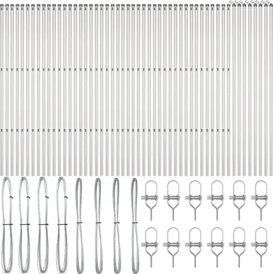 Produktbild von Möbel Zaunpfosten 52 pcs Ø32 mm 190 cm Verzinkter Stahl - Zaunzubehör 3350158
