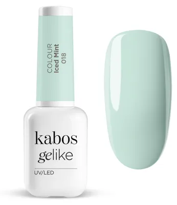 Imagen del producto de Esmalte de uñas UV/LED Kabos, esmalte híbrido Gelike 018 Iced Mint, 8 ml