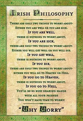Produktbild von vianmo Holzschild 18x12 cm Irish Philosophy there are only