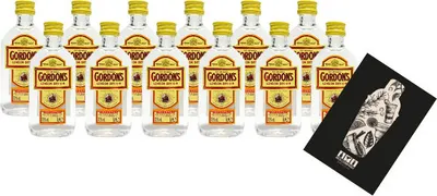 Produktbild von Gordons MINIATUREN London Dry Gin 12x 50ml (37,5% Vol) The Original Gordons Miniaturen- [Enthält Sulfite]