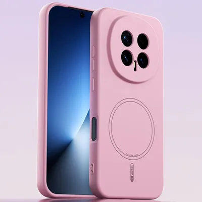 Obrázek produktu pro Magnetické pouzdro pro Honor Magic8, kompatibilní s MagSafe, tekutý silikon, nárazuvzdorné a odolné proti poškrábání Růžová