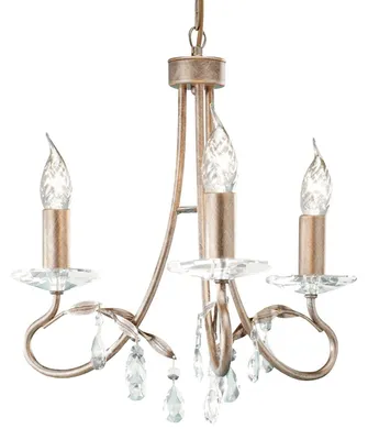 Obrázok produktu pre Luster, závesné svietidlo, oceľové kryštály, strieborné zlato, D 36 cm