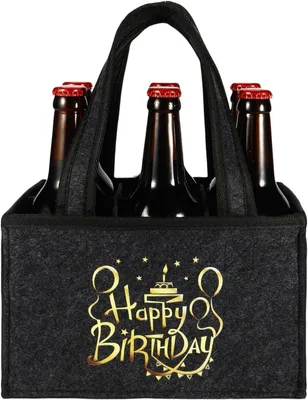 Productafbeelding van Anicy Happy Birthday decoratieve mannenhandtas - Grappige gepersonaliseerde biercadeaus voor mannen - Verjaardag