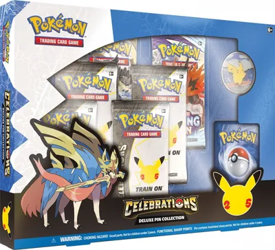 Produktbild von Pokemon 25th Anniversary Celebrations Zacian Deluxe Pin Collection englisch