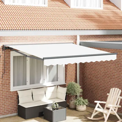 Image de vidaXL Cadre d'auvent blanc 300 x 250 cm en polyester avec revêtement PU