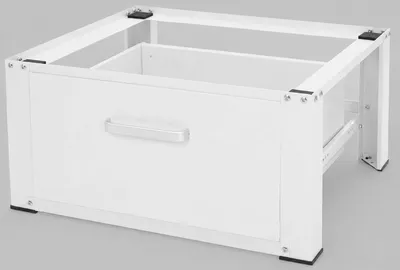 Produktbild von Waschmaschinen Untergestell Unterschrank 63x54x31 cm mit Schublade in Weiß ML-Design