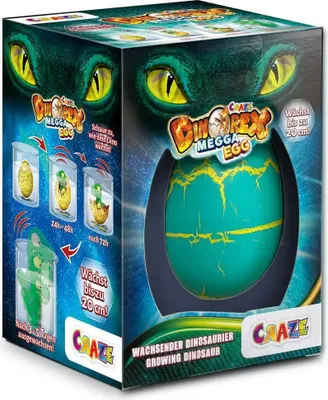 Zdjęcie produktu dla CRAZE Megga Egg Dinorex, Zwierzątko do kąpieli, Chłopak, dziewczyna, 3 lat(a), Zielony