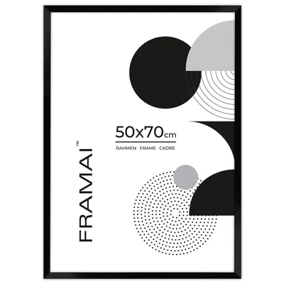 Zdjęcie produktu dla Ramka na zdjęcia FRAMAI® Czarna ramka na zdjęcia 50x70 cm