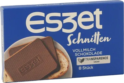 Produktbild von Eszet Schnitten Vollmilch Schokolade 8er