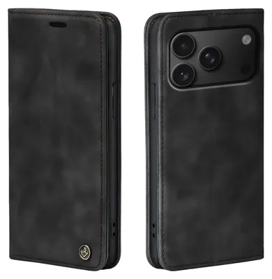 Produktbild von Handy Hülle für Apple iPhone 18 Pro Max Klapphülle Bookcase Flip Cover Handy Tasche Etui Farbe: Schwarz