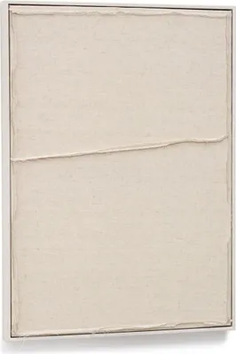 Produktbild von Bild Maha 4 x 52 x 72 cm Segeltuch Kiefernholz Leinen Beige