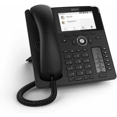 Immagine prodotto di Snom D785 personalizzato, nero, telefono IP, nero, ricevitore con cavo, in banda, fuori banda, informazioni SIP, 12 linee, 10.000 voci