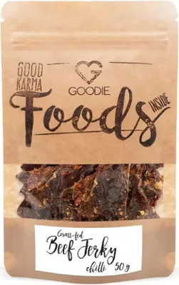 Obrázek produktu pro Goodie Grass-fed sušené hovězí maso - Jerky - chilli 50 g