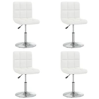 Produktbild von Esszimmerstühle 4 Stk. Weiß Kunstleder