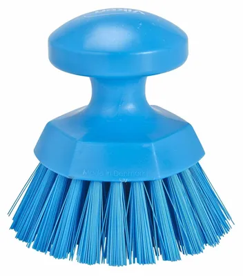 Immagine prodotto di Spazzola manuale rotonda VIKAN, dura, completamente conforme alle norme HACCP 3-blue
