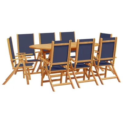 Produktbild von "2026 MODERNE" 9-tlg. Garten-Essgruppe - elegantes Design - Sitzgruppe/Gartenmöbel-Set - Massivholz Akazie und Textilene - Terassenmöbel NeuMöbel654898
