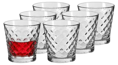 Produktbild von Alessandro Trinkglaser Diamante - 6x Stuck - Glas - 280 ml - 9 x 9 cm