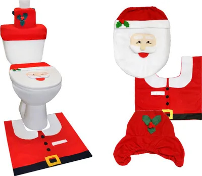 Obrázek produktu pro Vánoční Koupelnová Sada - Kryt Na Wc - Santa Claus