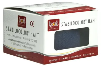 Produktbild von BORT StabiloColor haft kohösive, dauerelastische Binde 4 cm blau, 1 St. Binde