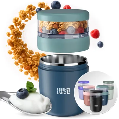 Produktbild von LEBENLANG Müslibecher To Go mit Löffel - 650ml