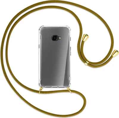 Produktbild von Handykette Backcover-Schutzhülle mit Band (Metall goldfarben) für Samsung Galaxy Xcover 4 / 4s - khaki