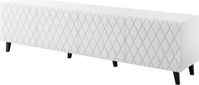 Produktbild von Fernsehschrank Asti Tv-Lowboard 200X52X42 Cm Tv Schrank Weiß Matt Gefräste Front Aus Mdf-Platte