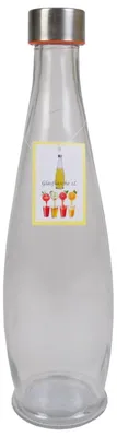 Image de BURI Bouteille en verre de 1L avec bouchon à vis Bouteille de jus de fruits Nouveau