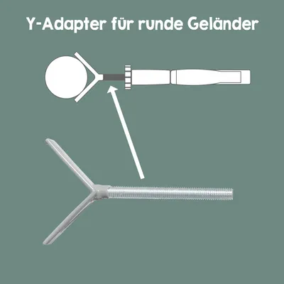 Produktbild von roba Y-Spindeln 2er Set - Zubehör für Tür- & Treppenschutzgitter easySafe+ - Kompatibel mit Verlängerungen & Geländern - Ohne Bohren - Gummierte Enden