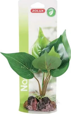 Obrázok produktu pre ZOLUX Dekorácia do akvárií rastlina na kamienkoch zelené listy 19cm, Z352062