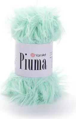 Produktbild von YarnArt Piuma Flauschgarn 100m/50g, Mintgrün, 100% Polyester, Ideal für Strickprojekte
