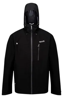 Produktbild von Regatta Birchdale Outdoorjacke Regenjacke Wasserdicht und Winddicht Herren, Größe:XXL, Farbe:Schwarz