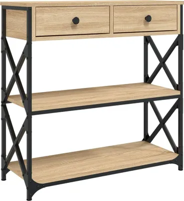 Zdjęcie produktu dla vidaXL Stolik konsola dąb sonoma 75x28x75 cm materiał drewnopochodny