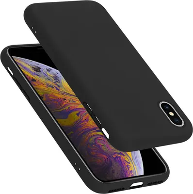 Produktbild von Cadorabo Schutzhülle für Apple iPhone X / XS Hülle in Schwarz Handyhülle Case Cover TPU Etui