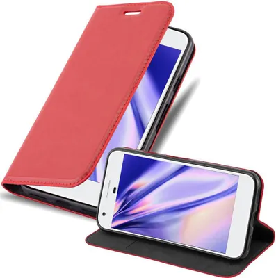 Obrázek produktu pro Cadorabo pouzdro pro Google PIXEL Protective Case in Red Kryt na mobilní telefon s magnetickým zavíráním